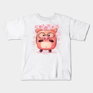 piggy funny characters Kids T-Shirt